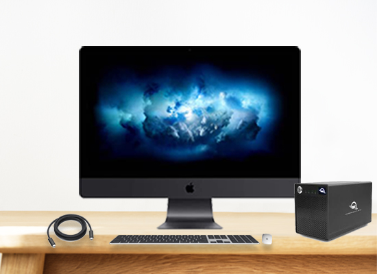 Imac pro,Storage Thunderbolt 2 & Thunderbolt 3,Apple Wired KB & Mouse avaialbel on rental