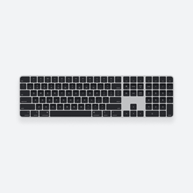 Rental products - Keyboard with black keys.