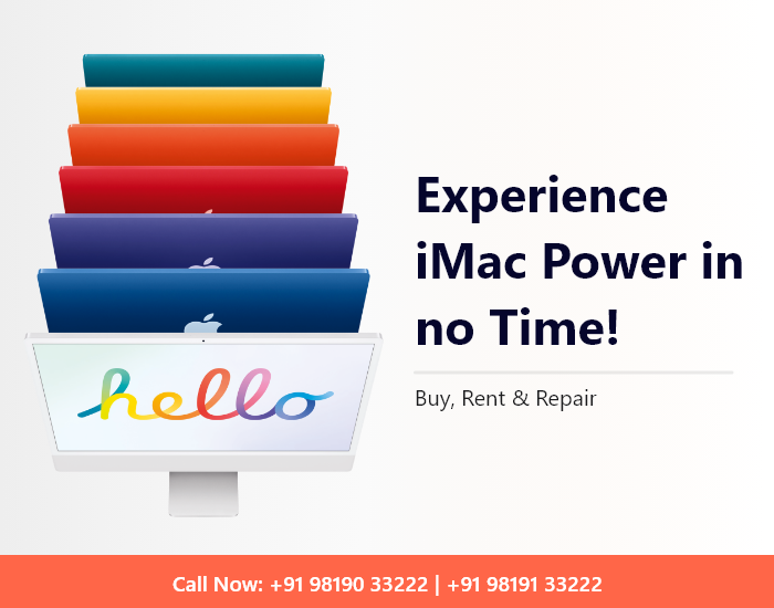 Illustration used for iMac rentals available at rental bunny. We are a leading apple and other products rental agency.