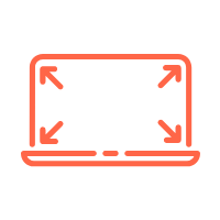 This section of a block talks about the screen size for laptop rentals versus desktop rentals.