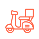illustration of delivery bike