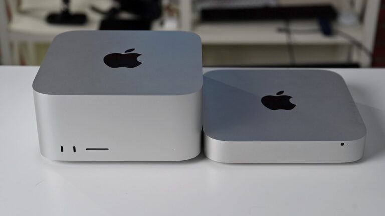 Illustration of Comparing the Mac Studio with the Mac Mini